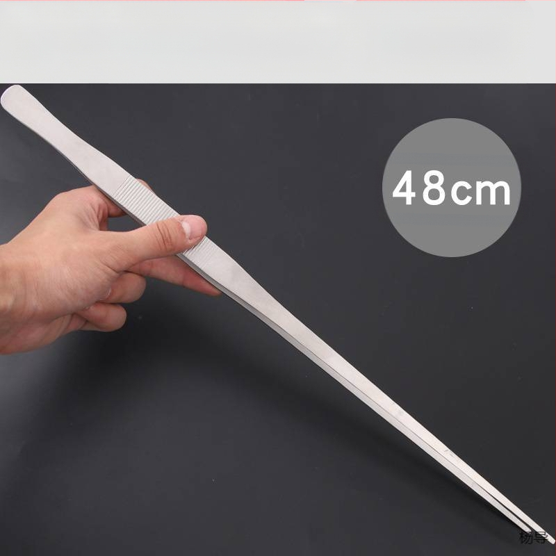 Nerūsējošā tērauda pincetes ar apaļu galvu, neslīdošas, garas akvārijiem (Yang Dao) - rokturis: Cits; gals: Cits; izcelsme: Ķīna