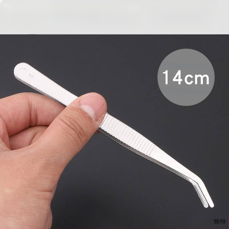 Nerūsējošā tērauda pincetes ar apaļu galvu, neslīdošas, garas akvārijiem (Yang Dao) - rokturis: Cits; gals: Cits; izcelsme: Ķīna