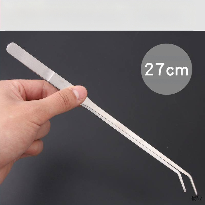 Nerūsējošā tērauda pincetes ar apaļu galvu, neslīdošas, garas akvārijiem (Yang Dao) - rokturis: Cits; gals: Cits; izcelsme: Ķīna