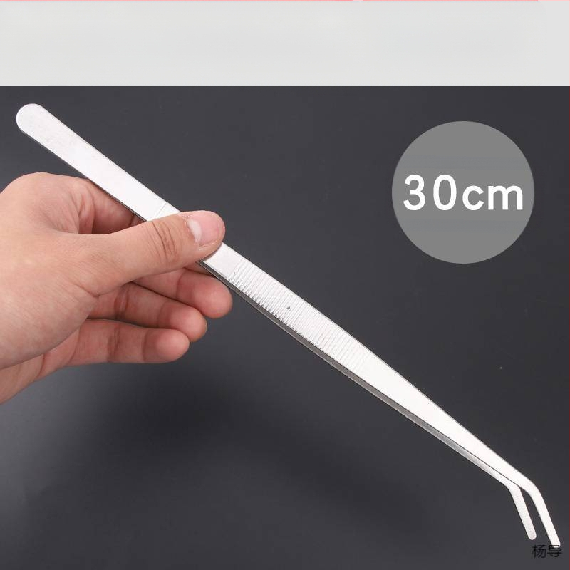 Nerūsējošā tērauda pincetes ar apaļu galvu, neslīdošas, garas akvārijiem (Yang Dao) - rokturis: Cits; gals: Cits; izcelsme: Ķīna