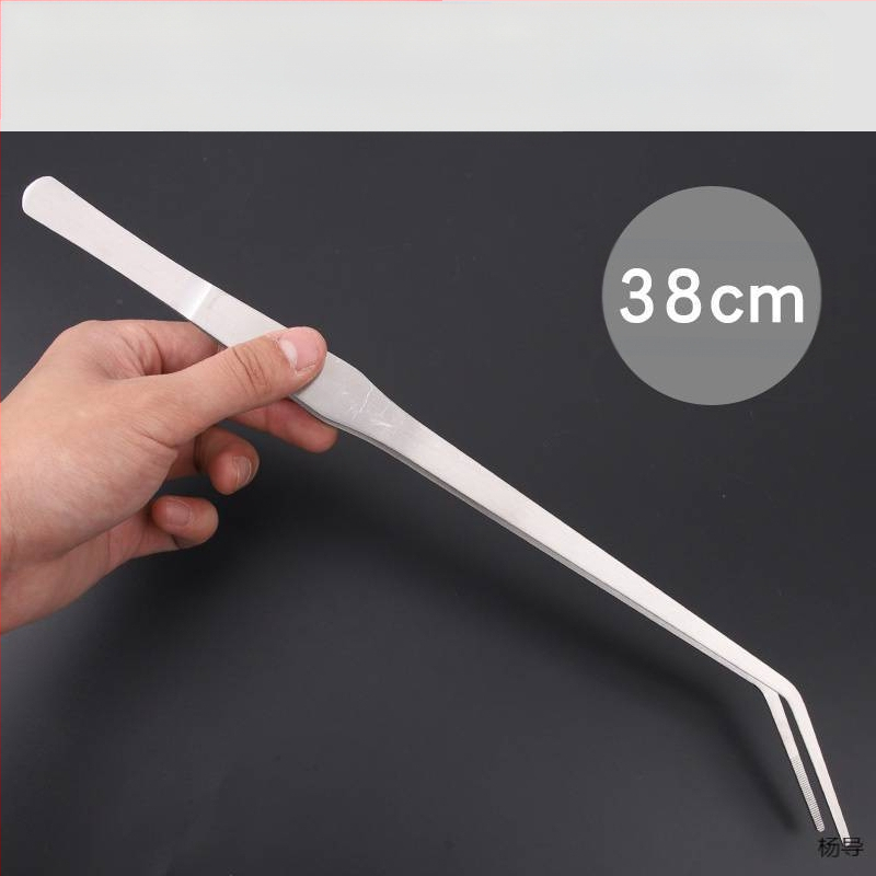 Nerūsējošā tērauda pincetes ar apaļu galvu, neslīdošas, garas akvārijiem (Yang Dao) - rokturis: Cits; gals: Cits; izcelsme: Ķīna