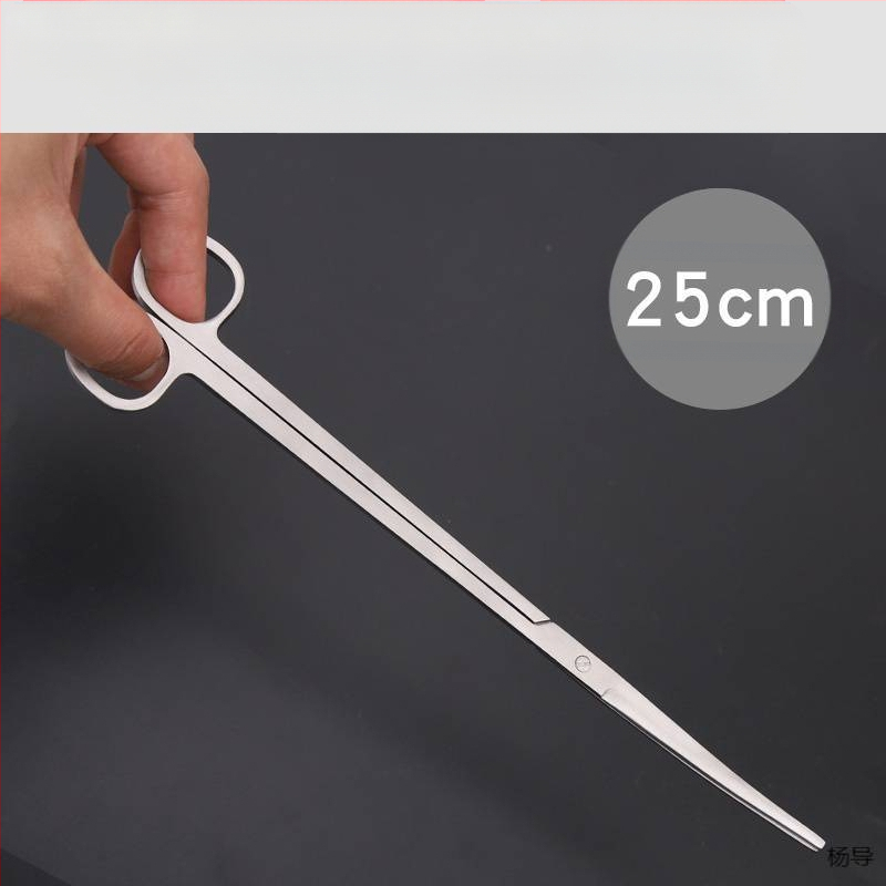 Nerūsējošā tērauda pincetes ar apaļu galvu, neslīdošas, garas akvārijiem (Yang Dao) - rokturis: Cits; gals: Cits; izcelsme: Ķīna