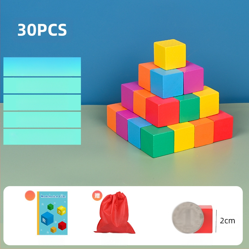 Ξύλινα εκπαιδευτικά οικοδομικά τουβλάκια μαθηματικών: ξύλο, ηλικίες 7–14 ετών, 0–38 τεμάχια, βαφή με βάση το νερό, πλάκα πυκνότητας