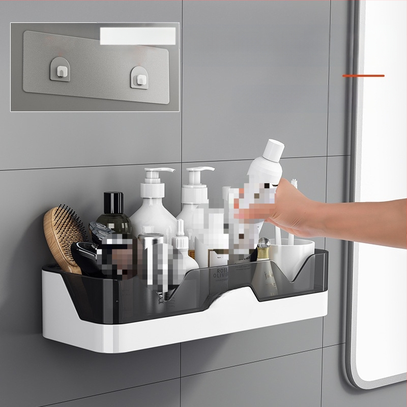 Sieninis vonios kambario laikiklis, be gręžimo, plastikinis, 1 lygis, Skandinaviškas stilius