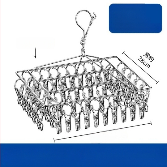 Nerūdijančio plieno daugklipsė džiovyklė, sulankstoma, kojinėms, apatiniams ir šalikams