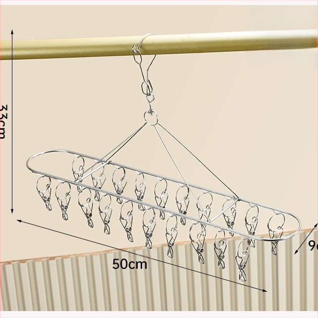 Nerūdijančio plieno daugklipsė džiovyklė, sulankstoma, kojinėms, apatiniams ir šalikams