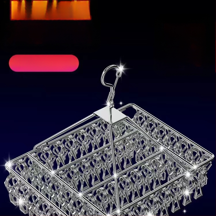 Nerūdijančio plieno daugklipsė džiovyklė, sulankstoma, kojinėms, apatiniams ir šalikams