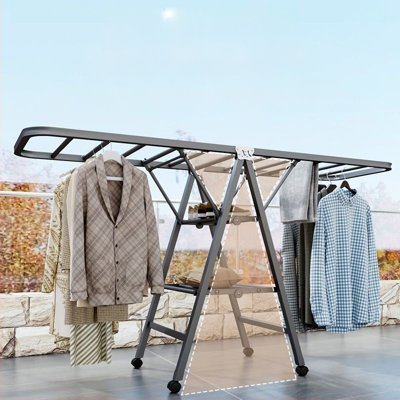 Pakabinama drabužių džiovyklė, fiksuota, apvali su klipu tipu, iš anglinio plieno