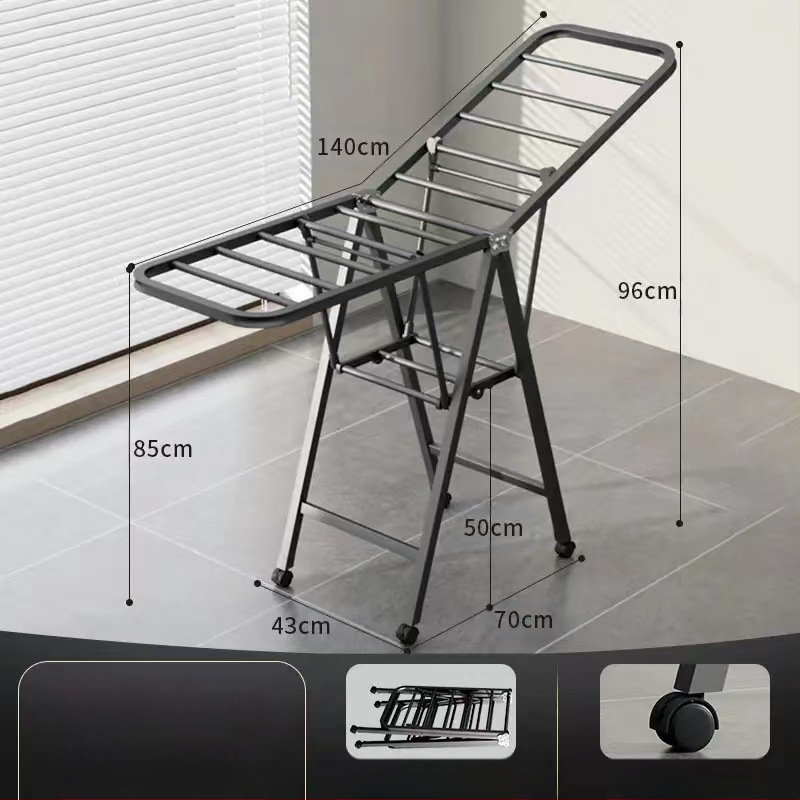 Pakabinama drabužių džiovyklė, fiksuota, apvali su klipu tipu, iš anglinio plieno