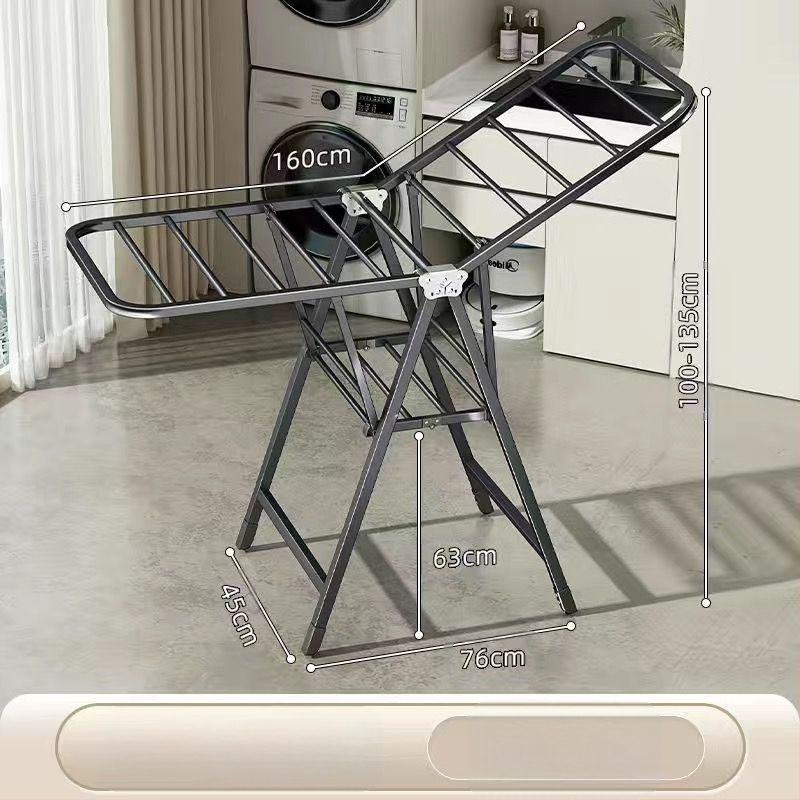 Pakabinama drabužių džiovyklė, fiksuota, apvali su klipu tipu, iš anglinio plieno