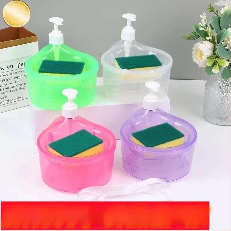 Apvalus indų plovimo skysčio dozatorius, 1000 ml, spaudimo tipas, bekvapas, virtuvė