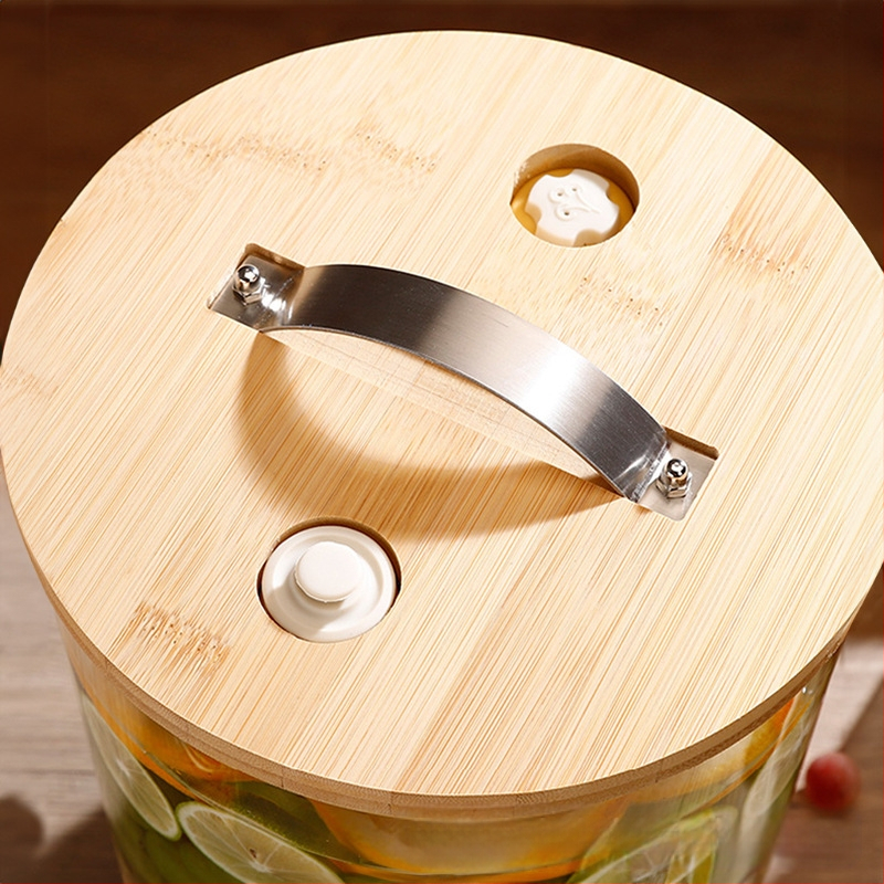 Zhenqi Stiklinė vyno statinė su čiaupeliu – premium, modernus ir paprastas stilius, tinkama vynui, sultims ir vaisių arbatoms