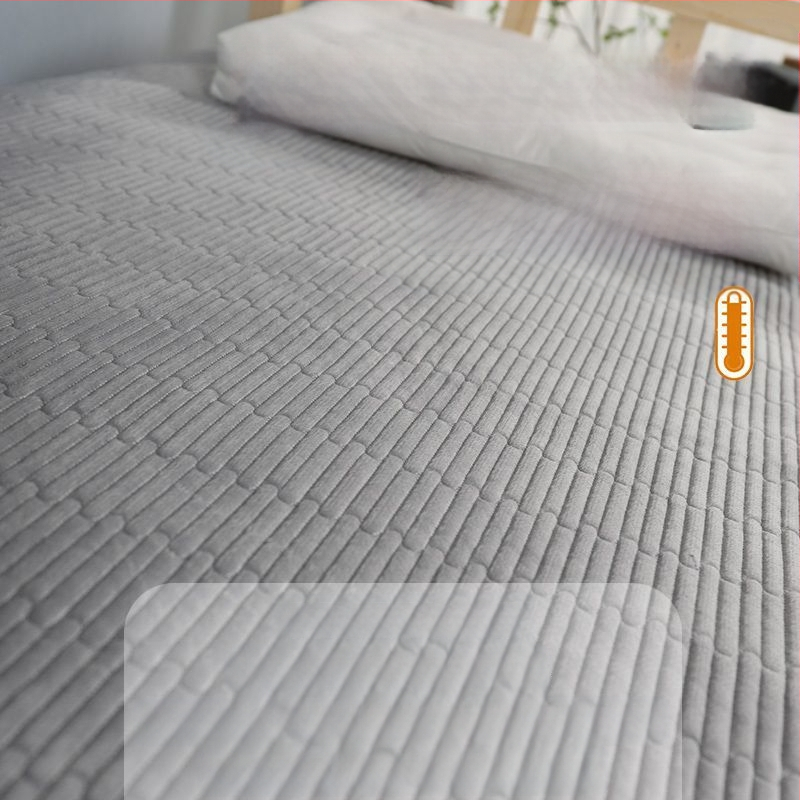 Liuyi спален чаршаф от млечен велюр, геометричен орнамент, модерен минималистичен стил, реактивно боядисан