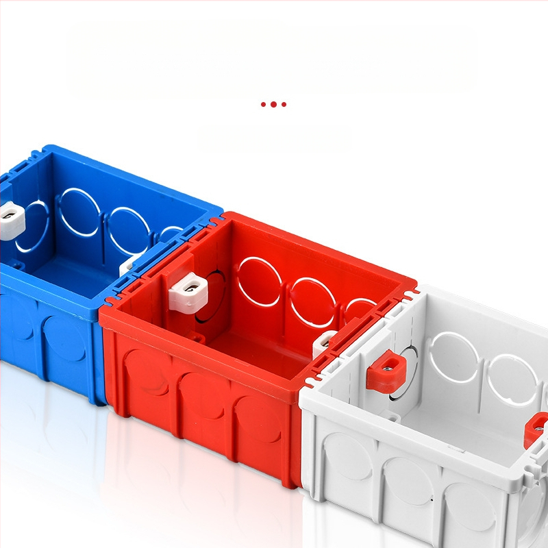 Lizdų priedai, 86 tipo universalus lizdas, PVC laidų dėžutė, įmontuojama jungčių dėžė