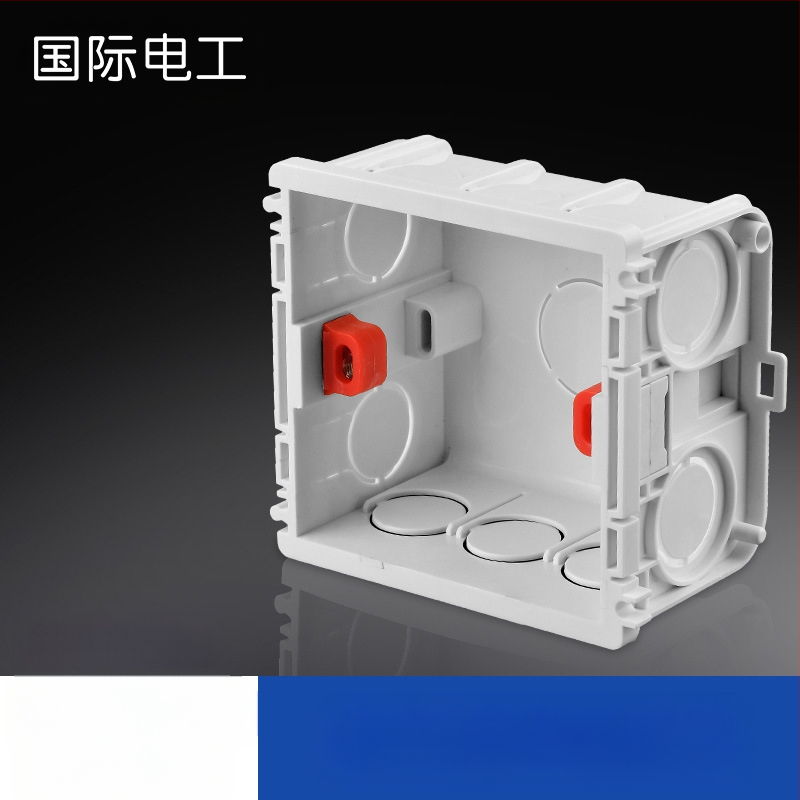 Lizdų priedai, 86 tipo universalus lizdas, PVC laidų dėžutė, įmontuojama jungčių dėžė