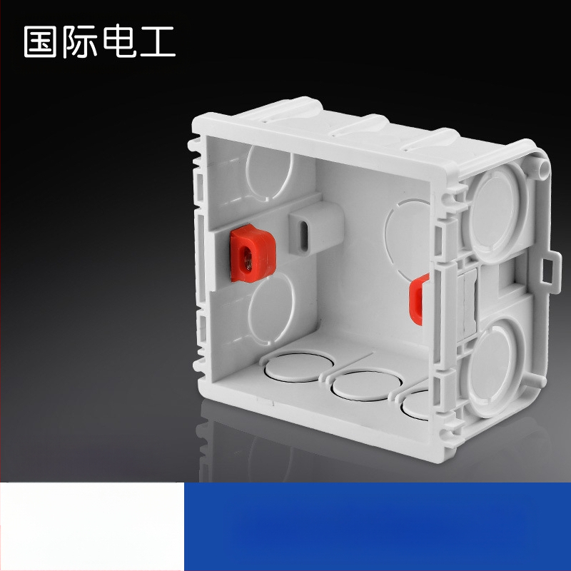 Lizdų priedai, 86 tipo universalus lizdas, PVC laidų dėžutė, įmontuojama jungčių dėžė