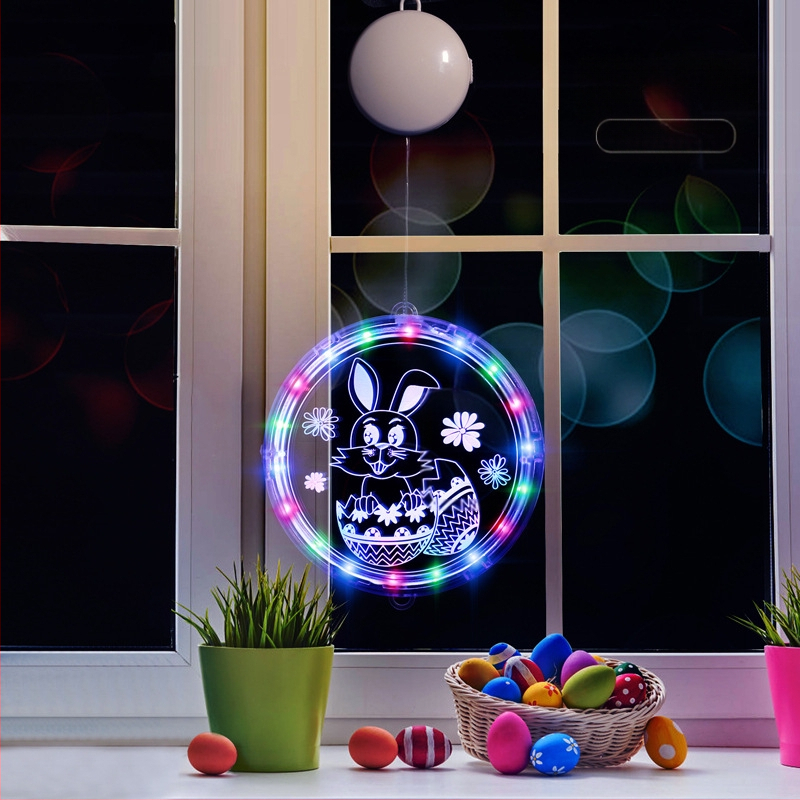 Κρεμαστό φωτιστικό Πάσχα με LED λαγουδάκι, 3D σχέδιο, IP44, ≤36V, διάρκεια ζωής 6000 ωρών