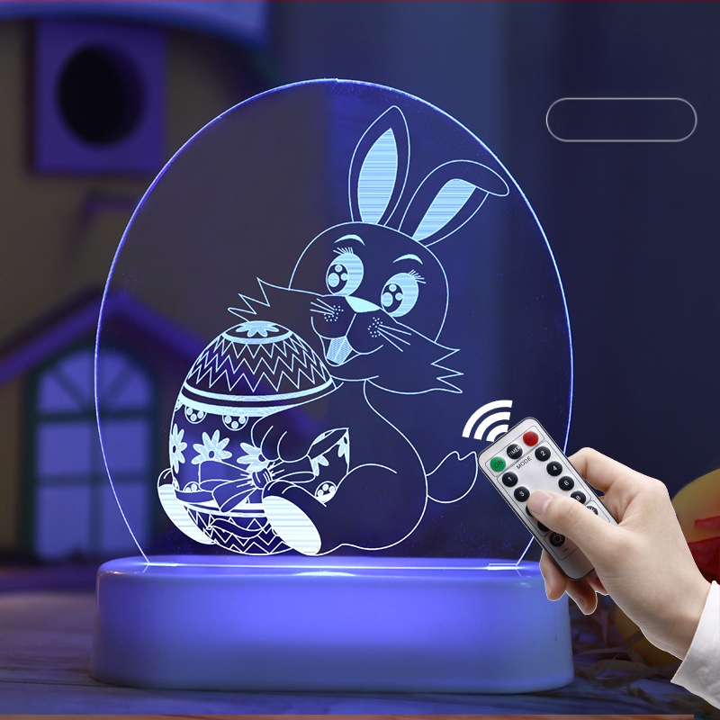 Κρεμαστό φωτιστικό Πάσχα με LED λαγουδάκι, 3D σχέδιο, IP44, ≤36V, διάρκεια ζωής 6000 ωρών