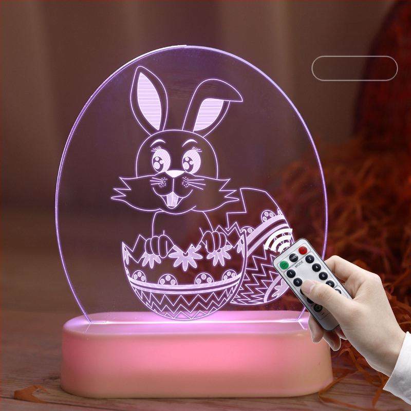 Κρεμαστό φωτιστικό Πάσχα με LED λαγουδάκι, 3D σχέδιο, IP44, ≤36V, διάρκεια ζωής 6000 ωρών
