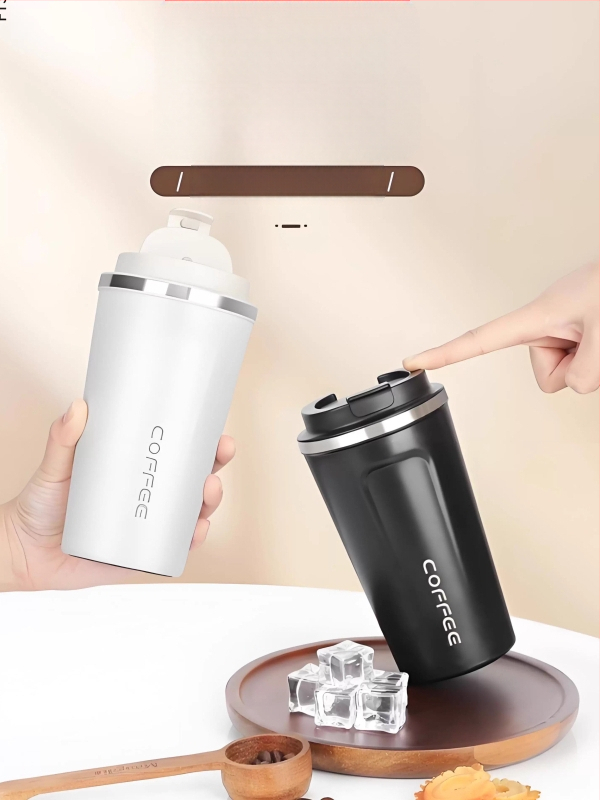 304 nerūdijančio plieno kavos puodelis, nešiojamas automobilio puodelis gėrimams, rankų paruošta kava