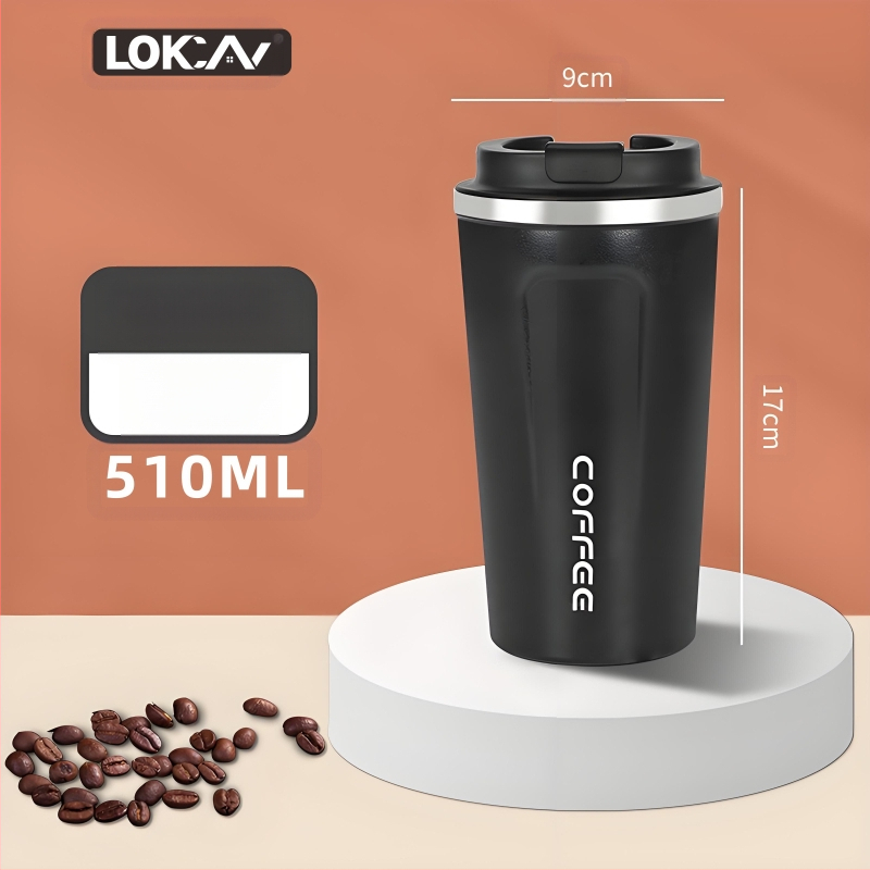 304 nerūdijančio plieno kavos puodelis, nešiojamas automobilio puodelis gėrimams, rankų paruošta kava