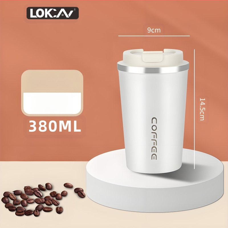 304 nerūdijančio plieno kavos puodelis, nešiojamas automobilio puodelis gėrimams, rankų paruošta kava