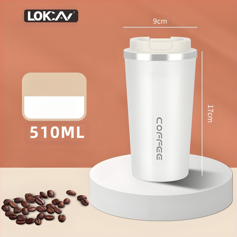 304 nerūdijančio plieno kavos puodelis, nešiojamas automobilio puodelis gėrimams, rankų paruošta kava