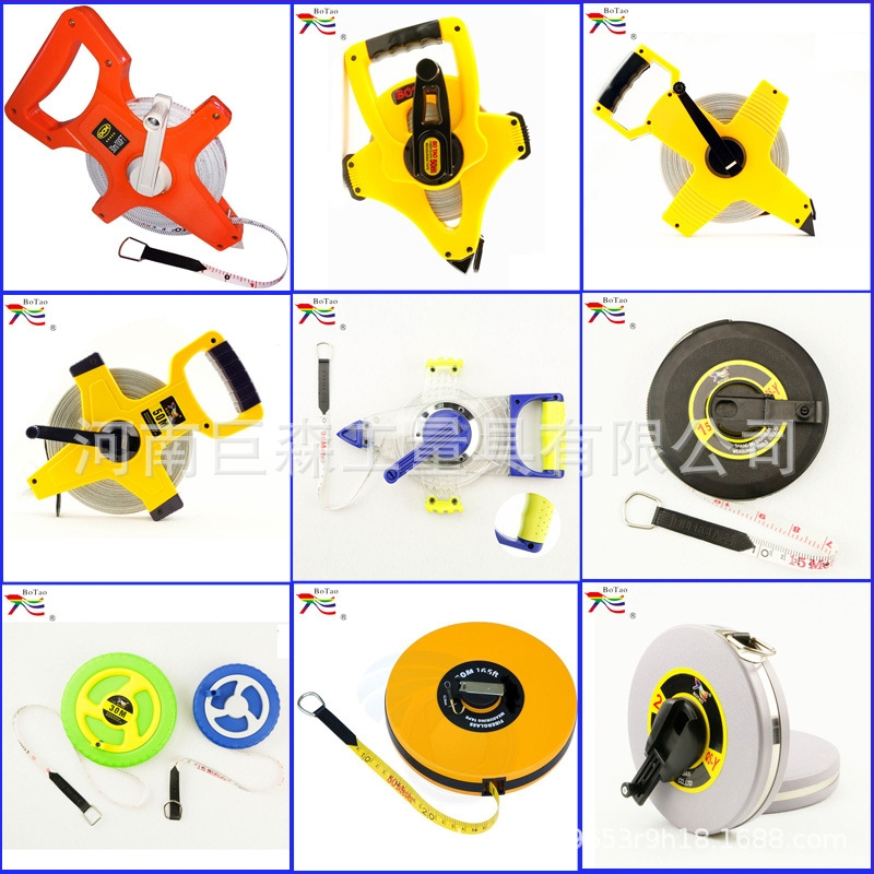 Stiklo pluošto matavimo juosta su minkštu dėklu, 10/15/20/30 m