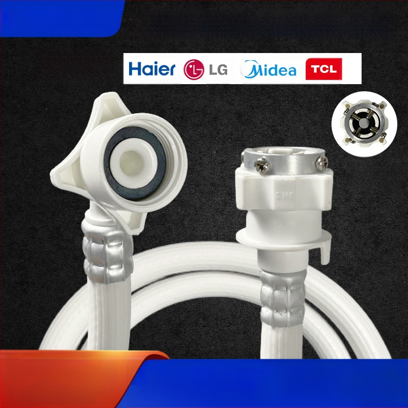 PVC vandens įvado vamzdis išplėtimas automatinei skalbimoi mašinai su būgnu, rankinis montavimas, modelis 4/6 taškai, 1,6 MPa, 0–100°C