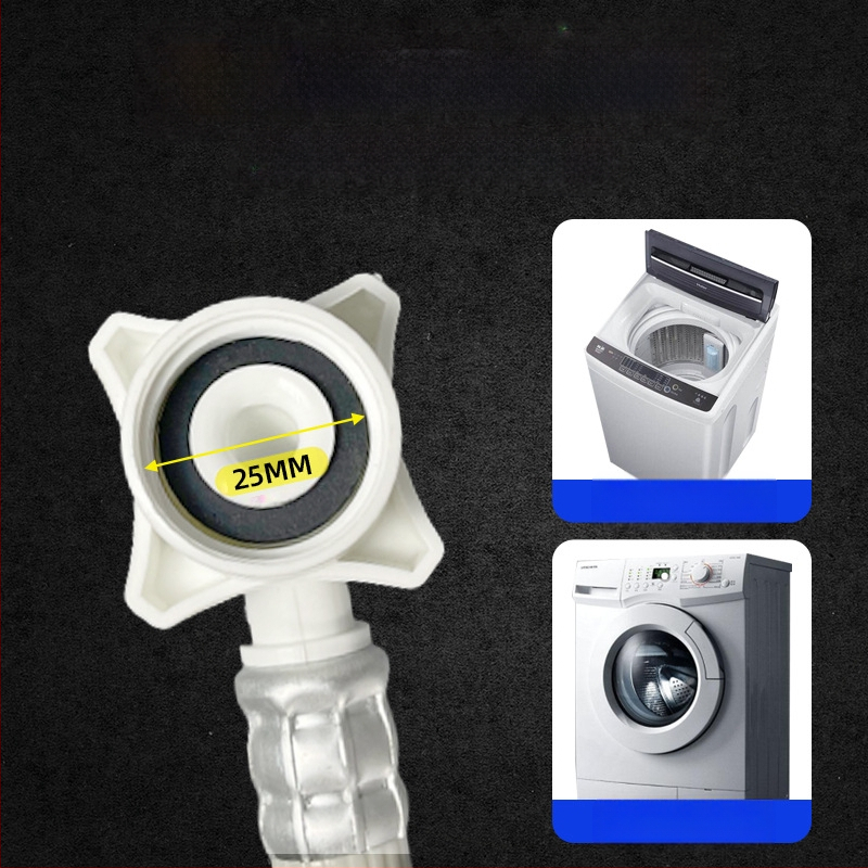 PVC vandens įvado vamzdis išplėtimas automatinei skalbimoi mašinai su būgnu, rankinis montavimas, modelis 4/6 taškai, 1,6 MPa, 0–100°C