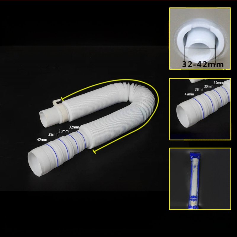 PVC vandens įvado vamzdis išplėtimas automatinei skalbimoi mašinai su būgnu, rankinis montavimas, modelis 4/6 taškai, 1,6 MPa, 0–100°C