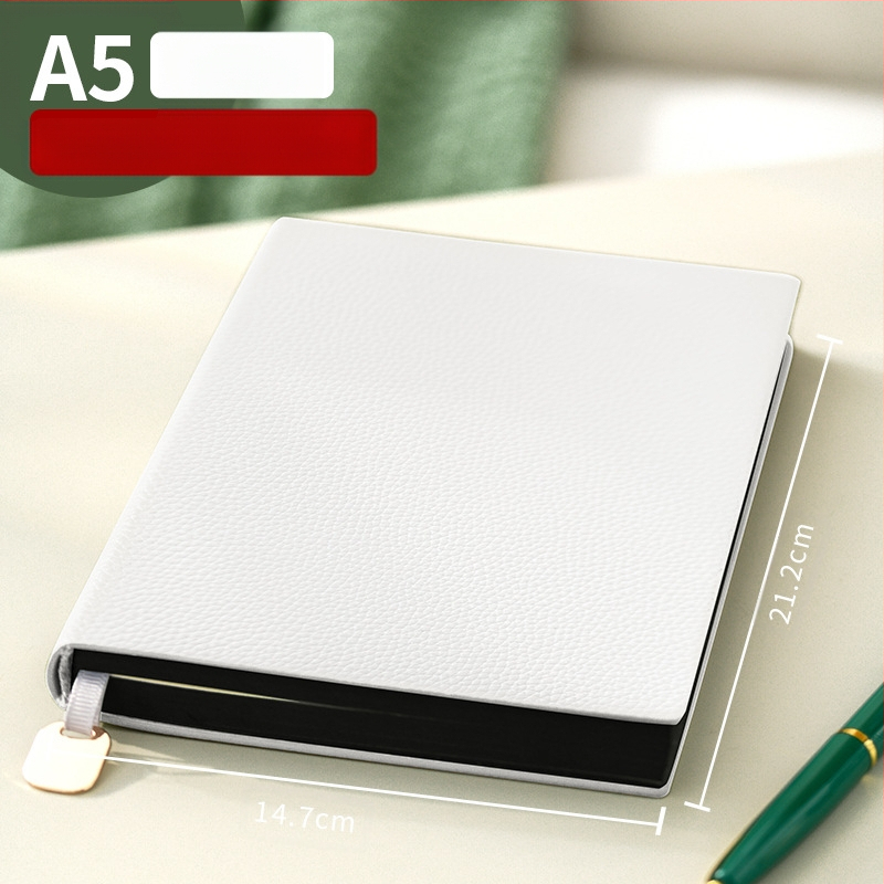 Λιτό επιχειρηματικό σημειωματάριο με κάλυμμα PU από μαλακό δέρμα, γραμμικό δέσιμο, χαρτί 100 g, περισσότερες από 200 σελίδες, επιλογή εκτύπωσης λογότυπου.