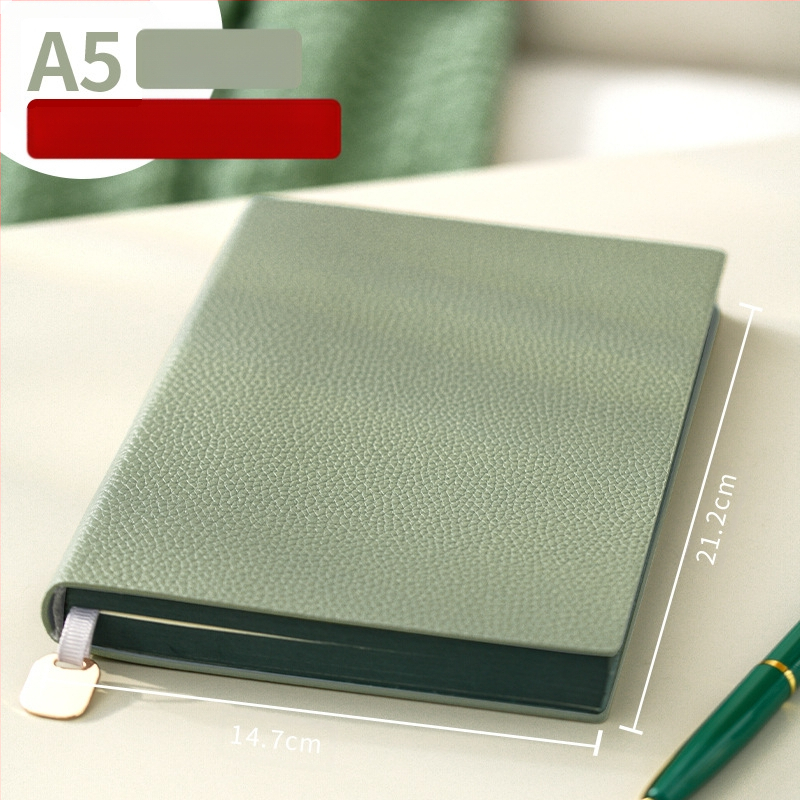 Λιτό επιχειρηματικό σημειωματάριο με κάλυμμα PU από μαλακό δέρμα, γραμμικό δέσιμο, χαρτί 100 g, περισσότερες από 200 σελίδες, επιλογή εκτύπωσης λογότυπου.