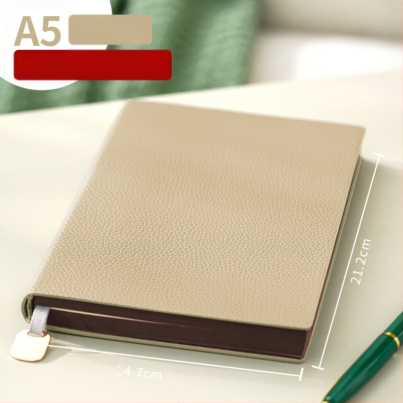 Λιτό επιχειρηματικό σημειωματάριο με κάλυμμα PU από μαλακό δέρμα, γραμμικό δέσιμο, χαρτί 100 g, περισσότερες από 200 σελίδες, επιλογή εκτύπωσης λογότυπου.