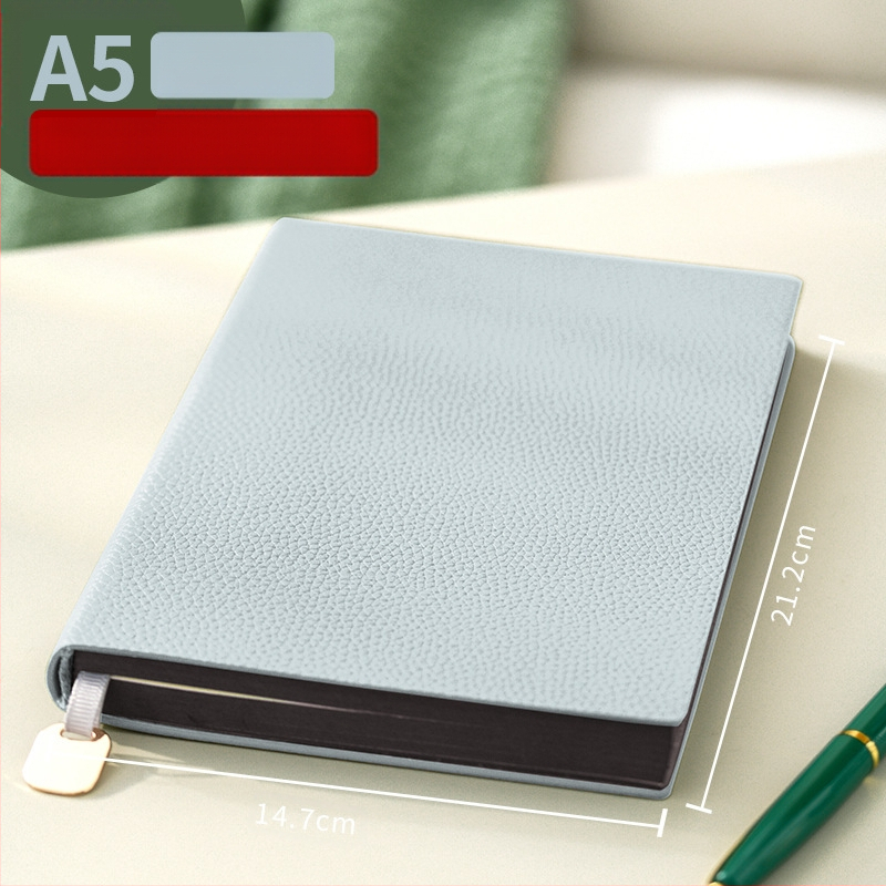 Λιτό επιχειρηματικό σημειωματάριο με κάλυμμα PU από μαλακό δέρμα, γραμμικό δέσιμο, χαρτί 100 g, περισσότερες από 200 σελίδες, επιλογή εκτύπωσης λογότυπου.