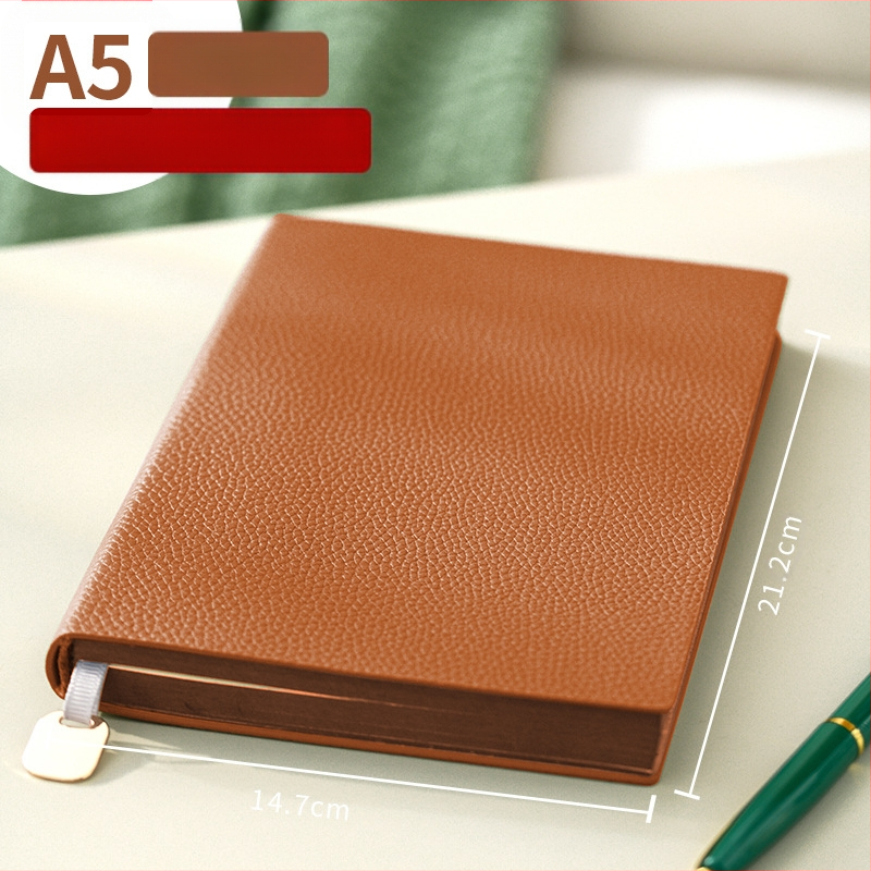 Λιτό επιχειρηματικό σημειωματάριο με κάλυμμα PU από μαλακό δέρμα, γραμμικό δέσιμο, χαρτί 100 g, περισσότερες από 200 σελίδες, επιλογή εκτύπωσης λογότυπου.