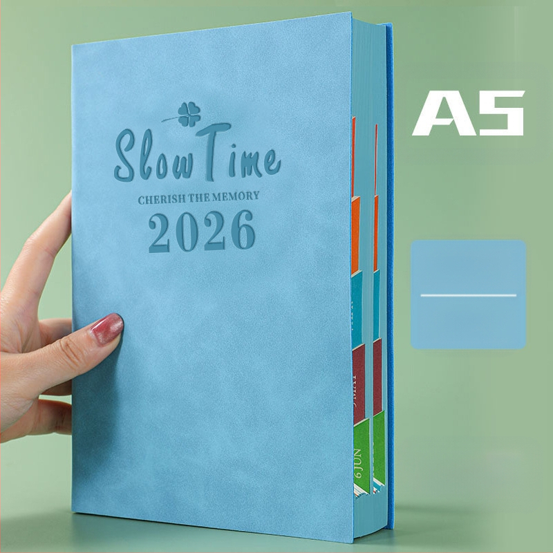 Σημειωματάριο με κάλυμμα από συνθετικό δέρμα, δέσιμο με γραμμές, χαρτί Dowling, 80 gsm, 300–400 σελίδες, ημερήσιο προγραμματισμό και διαχείριση χρόνου