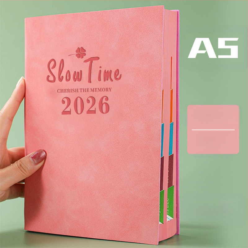 Σημειωματάριο με κάλυμμα από συνθετικό δέρμα, δέσιμο με γραμμές, χαρτί Dowling, 80 gsm, 300–400 σελίδες, ημερήσιο προγραμματισμό και διαχείριση χρόνου