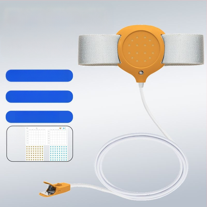 Belaidis įspėjimo monitorius dėl šlapimo drėgmės kūdikiams ir senyviems; įspėjimo režimai: skambutis, vibracija arba skambutis+ vibracija; įrenginio svoris 256 g; pakuotė 50 vnt