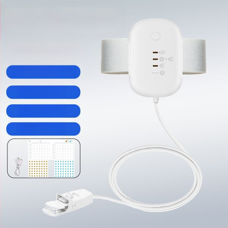 Belaidis įspėjimo monitorius dėl šlapimo drėgmės kūdikiams ir senyviems; įspėjimo režimai: skambutis, vibracija arba skambutis+ vibracija; įrenginio svoris 256 g; pakuotė 50 vnt