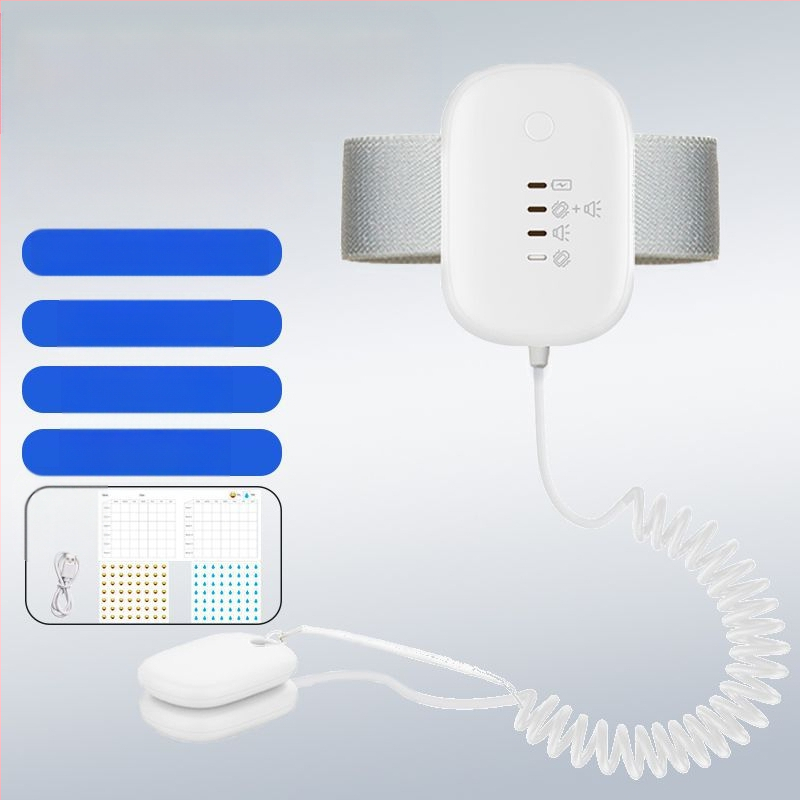 Belaidis įspėjimo monitorius dėl šlapimo drėgmės kūdikiams ir senyviems; įspėjimo režimai: skambutis, vibracija arba skambutis+ vibracija; įrenginio svoris 256 g; pakuotė 50 vnt