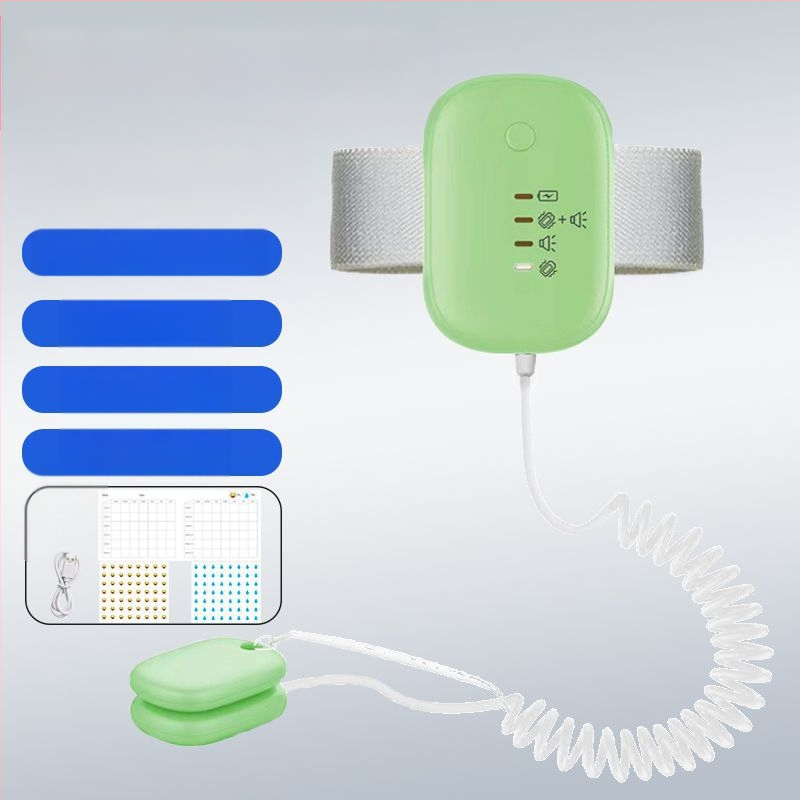 Belaidis įspėjimo monitorius dėl šlapimo drėgmės kūdikiams ir senyviems; įspėjimo režimai: skambutis, vibracija arba skambutis+ vibracija; įrenginio svoris 256 g; pakuotė 50 vnt