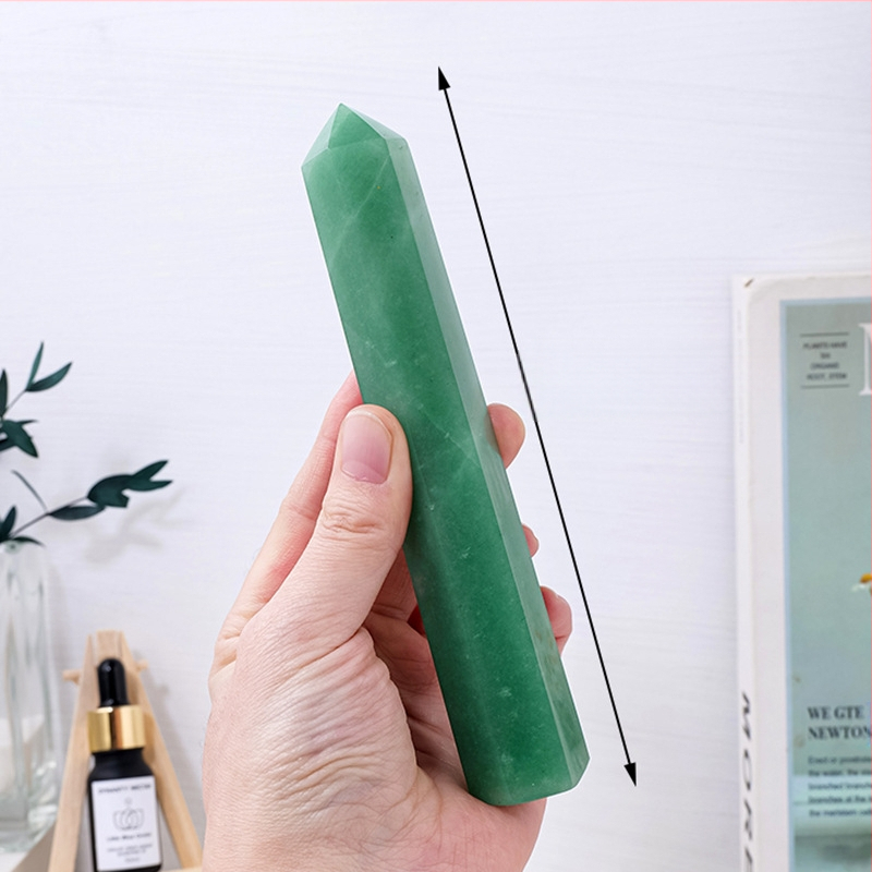 Kristāla sešstūra prizmā no rauja akmens — Runyangshi zīmols, mājas dekors, mūsdienu minimālisma stils, iepakots PP maisiņos