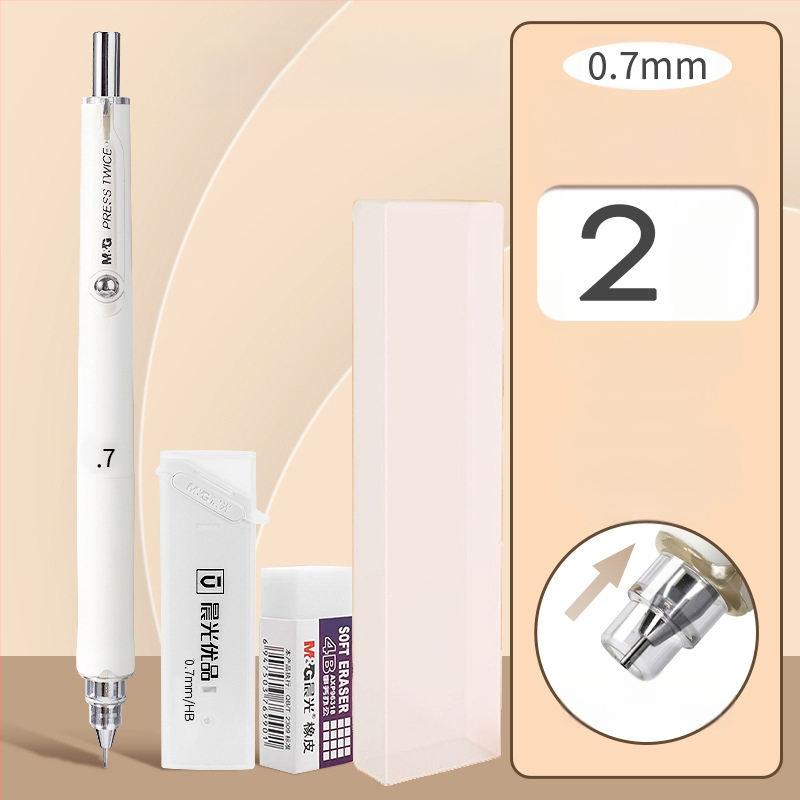 Automatinis pieštukas mokiniams, M&G ženklas, plastmasinis korpusas, automatinis mechanizmas