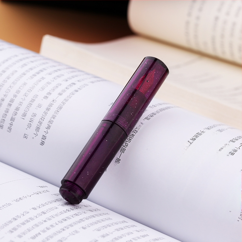 Master φοντάν πένα με ακρυλικό περίβλημα, σύστημα τροφοδοσίας μελανιού με δοχείο, ακροφύσιο ιριδίου, μοντέλο Pill, σχεδίαση για τσέπη, σκληρή συσκευασία από χαρτόνι