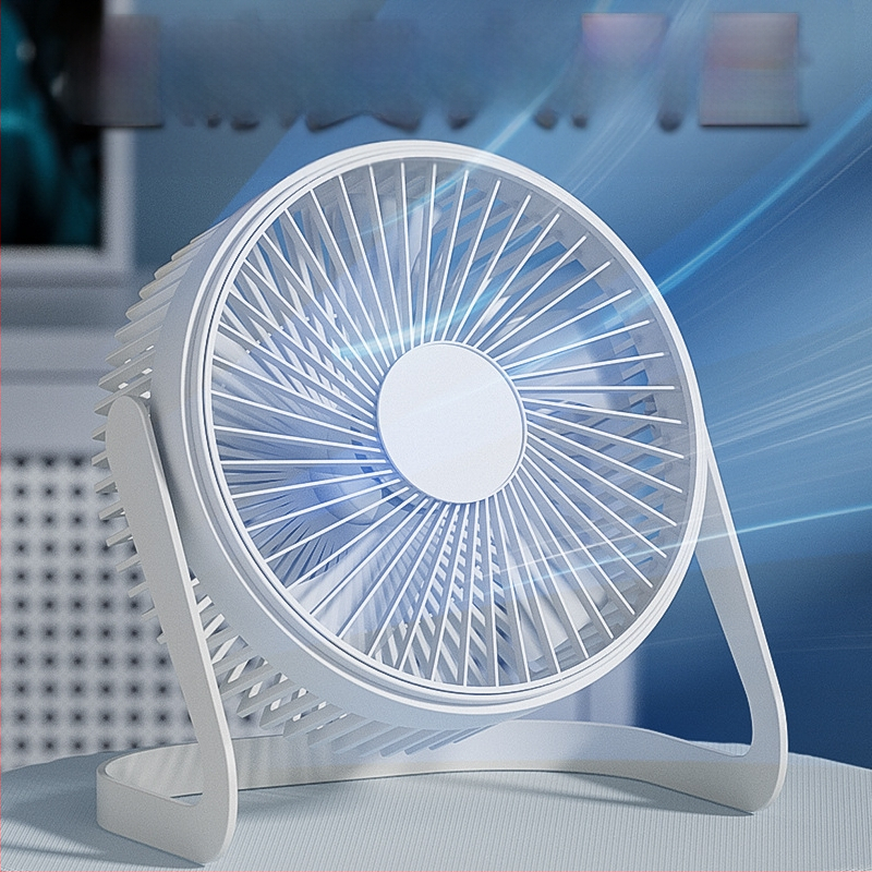 USB настолен вентилатор, 5 лopatки, 2 скорости, 2,5 W, тих до 36 dB