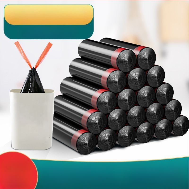 O5X2 Šiukšlių maišelis su surišimo užtrauktuku, sustiprinta PE, biologiškai skaidrus ir daugkartinio naudojimo, namuose, svetainėje, virtuvėje, biure