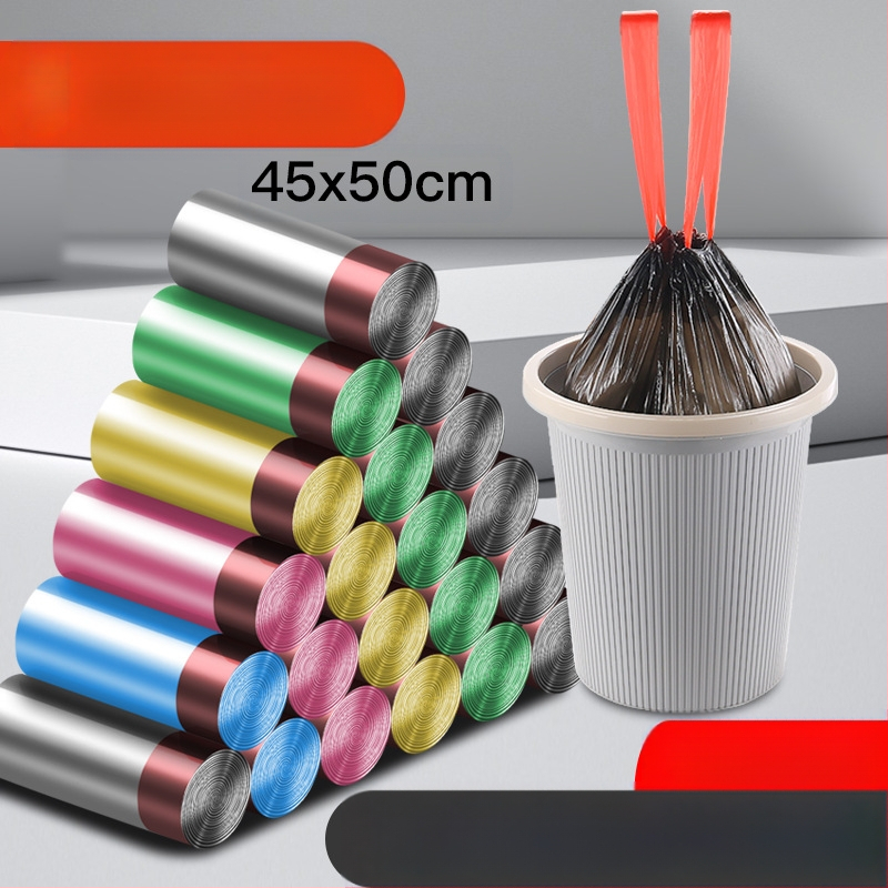 O5X2 Šiukšlių maišelis su surišimo užtrauktuku, sustiprinta PE, biologiškai skaidrus ir daugkartinio naudojimo, namuose, svetainėje, virtuvėje, biure