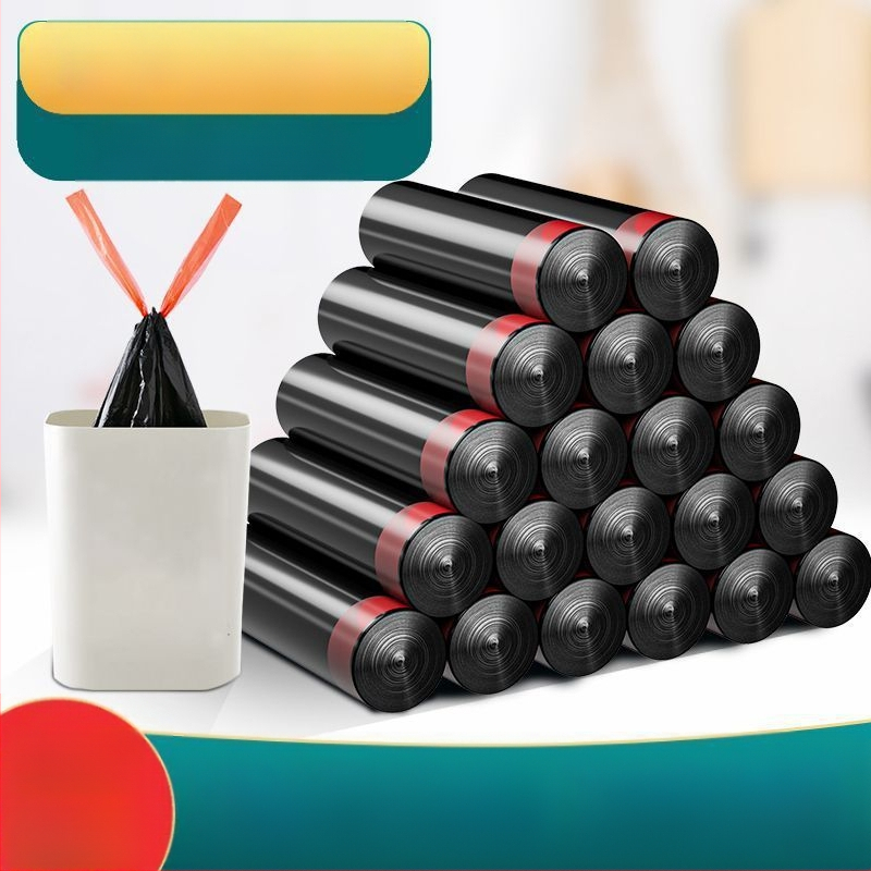 O5X2 Šiukšlių maišelis su surišimo užtrauktuku, sustiprinta PE, biologiškai skaidrus ir daugkartinio naudojimo, namuose, svetainėje, virtuvėje, biure