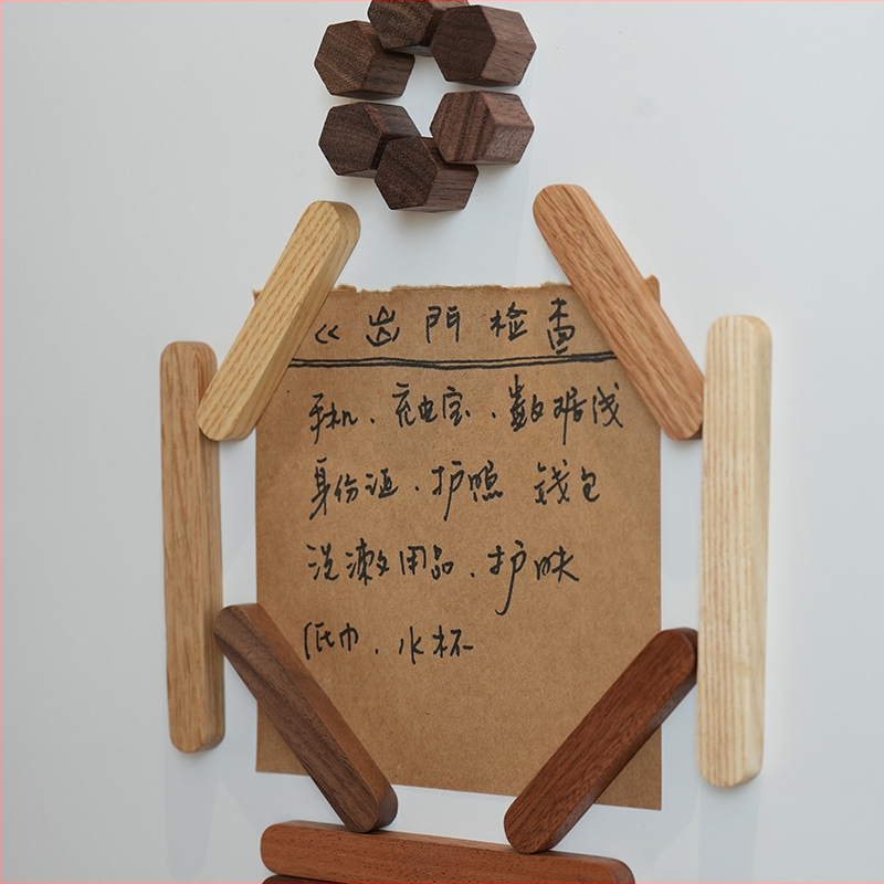 Ξύλινος μαγνήτης ψυγείου με πίνακα μηνυμάτων, απλό στυλ — Beauty Room